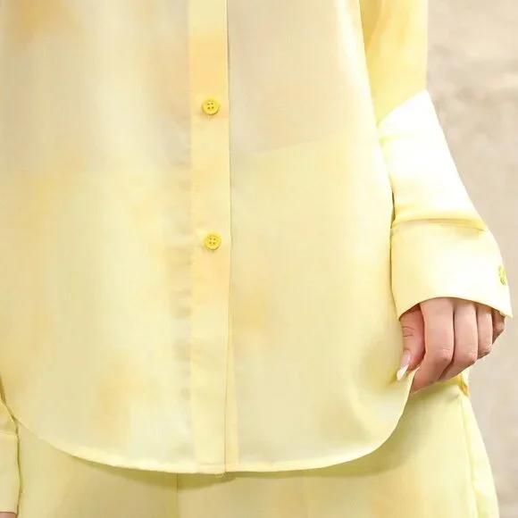 Yellow Boho Womens Shirt & Shorts Set - Picture 4 of 5